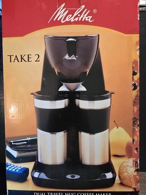 Melitta Take 2 Dual Travel Mug Coffee Maker ME2DTMB New in Box