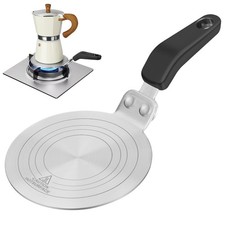 Esilihom Induction Hob Converter Plate, Moka Pot 13 cm, Silver