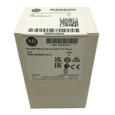 NEW Allen Bradley 2080-MEMBAK-RTC Memory Module With RTC Plug-In  Free Tax