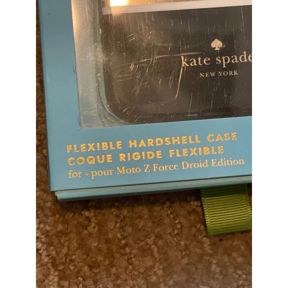 NUEVO CON ETIQUETAS Funda Kate Spade MotoMod Moto Z Force Droid Rayas Blancas y Negras Foto 2 de 4