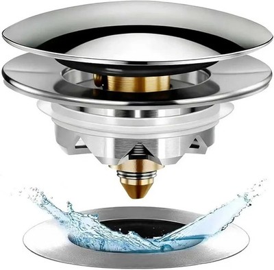 Anlige Bathtub Drain Stopper, Pop Up Tub Stopper and Cover, Bottom with Hair...