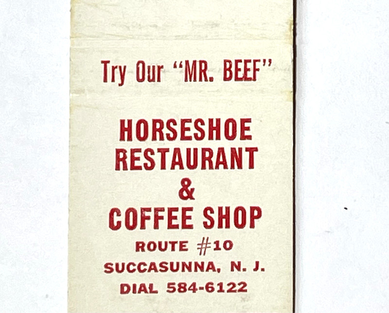 SUCCASUNNA, NJ 1950'S- HORSESHOE RESTAURANT & COFFEE SHOP, ROUTE 10, NEW JERSEY