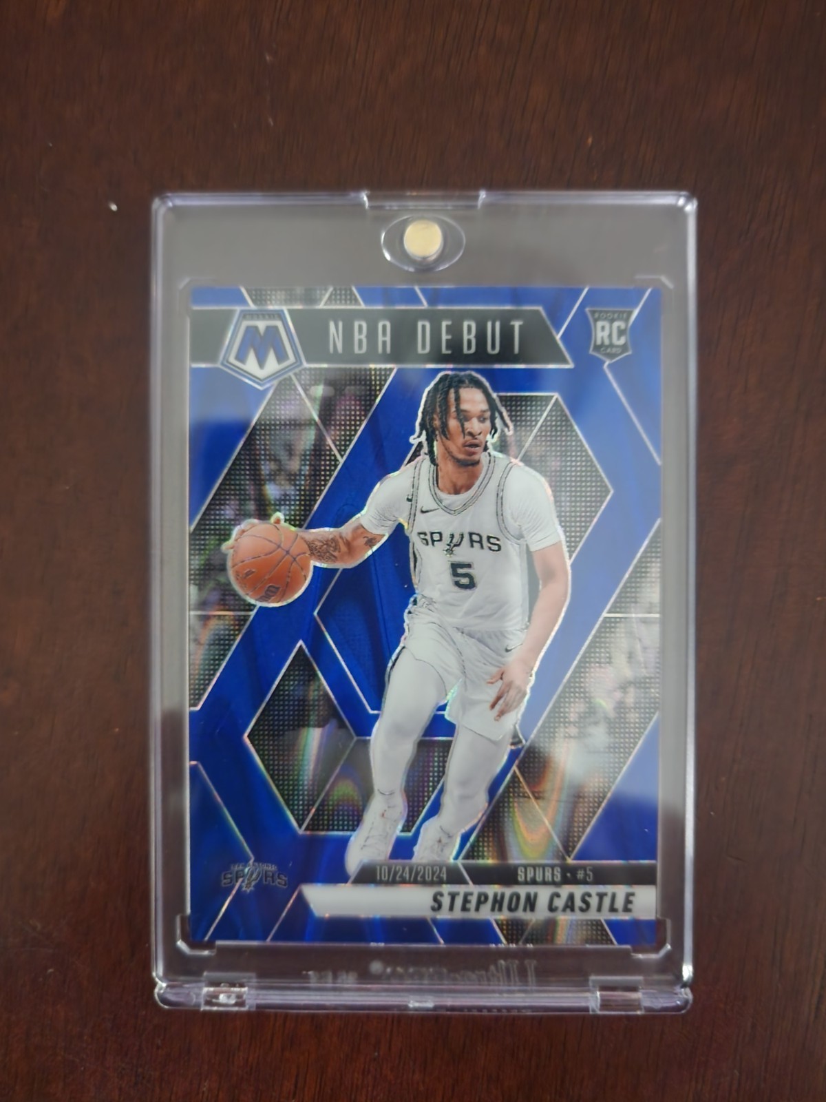2024-25 Panini Mosaic Stephon Castle NBA debut Blue Seismic 115/149