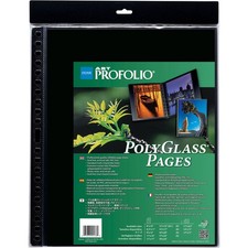 Itoya Art Profolio 11x17" Crystal Clear PolyGlass Pages, Portrait, 10 Pages Per