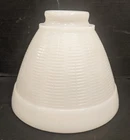 Vintage White Milk Glass 5"x6 1/8" Basketweave Torchiere Lamp Shade 2.25" Fitter