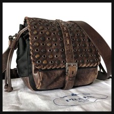 Prada Shoulder Bag Crossbody Unisex Leather 1180