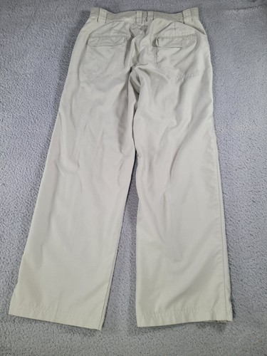 Columbia Men's Pants 30x28 100% Polyester Tan Beige Cargo Zip Flap Pocket - Picture 2 of 11