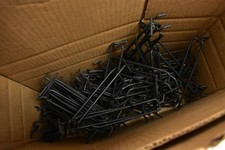Lot of 100 Black Pegboard Scanner Hooks 6" L Replacements For Merchandise