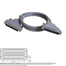Cable Serial RS-449 D-Sub 37 Pin DB37 3FT RS449 Data Transmission