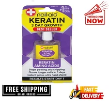 Nail-Aid Keratin 3 Day Growth Nail Treatment & Strengthener Clear 0.55 Fl Oz