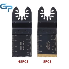 50 PCS Multitool Oscillating Saw Blades Titanium Metal Cutting Blades Kit