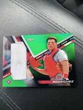 2019 Topps Chrome Ivan Rodriguez Debut Gear Green  #75/99Unique Dirt Spot Texas