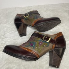 L'Artiste By Spring Step Tiatia Shoe leather Brown Retro Mary Jane US 5.5-6 Rare