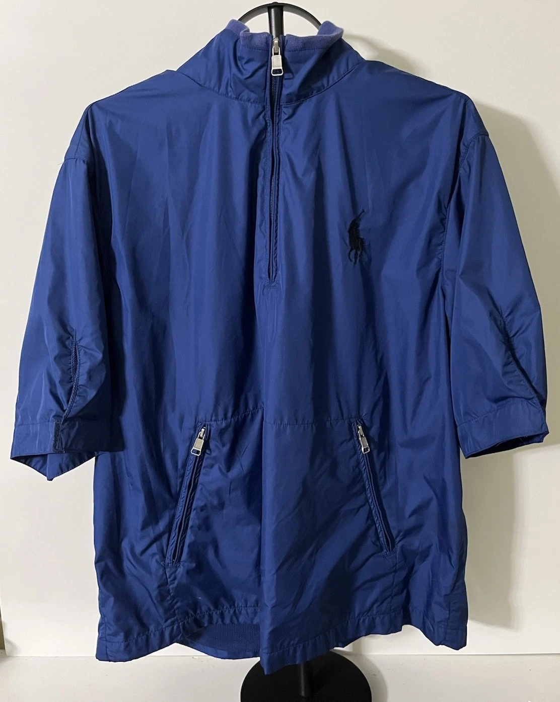 Ralph Lauren Blue Polo Golf Men Performance Zip Windbreaker Jacket Size Large