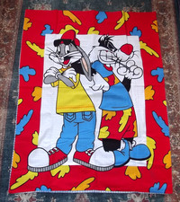 Looney Tunes VTG Unfinished Crib Comforter Blanket Bugs Bunny Sylvester B128