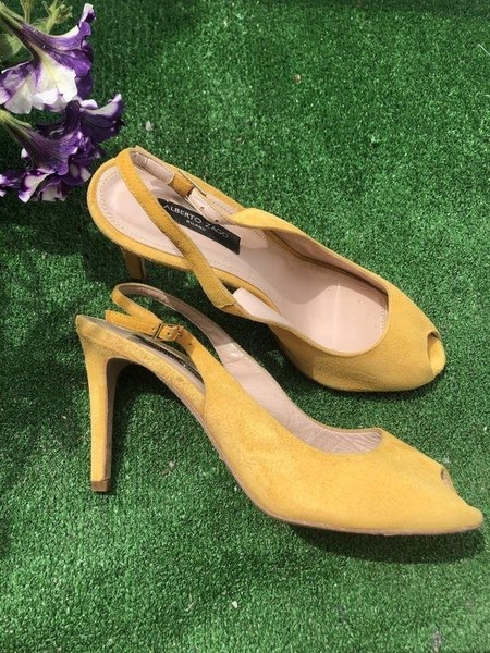 Women Alberto Taccini Heels Yellow Suede 39