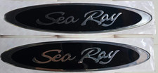 Sea Ray 2254098 EMBLEM SEA RAY SCRIPT HULL LOGO 13" CHROME, MIA 