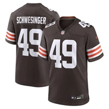 Carson Schwesinger Mens Browns All Stitched Jersey