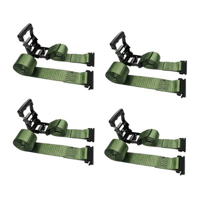 4 PK 2'' x 12' E-Track Ratchet Tie Down Strap 4400lbs Breaking Strength for Cargo