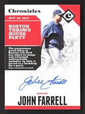 2017 Panini Chronicles John Farrell #CA-JF Auto Boston Red Sox TV2795