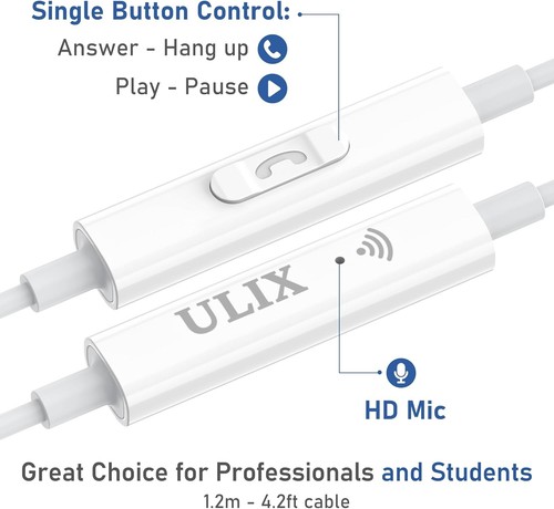 UliX Rider Wired Earbuds In-Ear Kopfhörer, 5 Jahre Garantie, Ohrhörer weiß - Bild 3 von 8