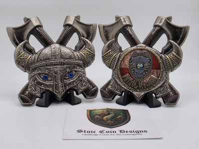 #ad Ocala PD Patrol Viking Coin 2.5quot; w blue gemstones. $18.00