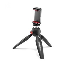 Mini Black Black Tripod Kit with Universal Smartphone Clamp, Made in Italy