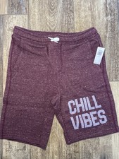 Old Navy Girls Chill Vibes Lounge Shorts Burgundy Size L NWT