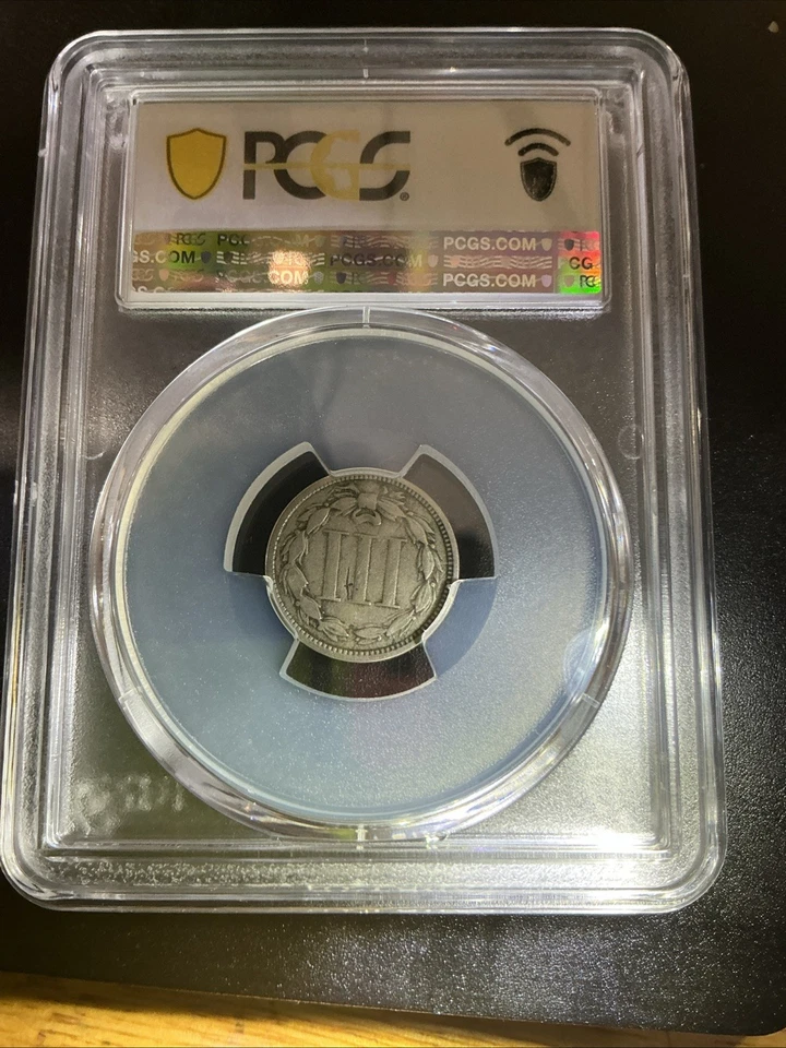 1866 3 cent nickel - Image 2 of 2