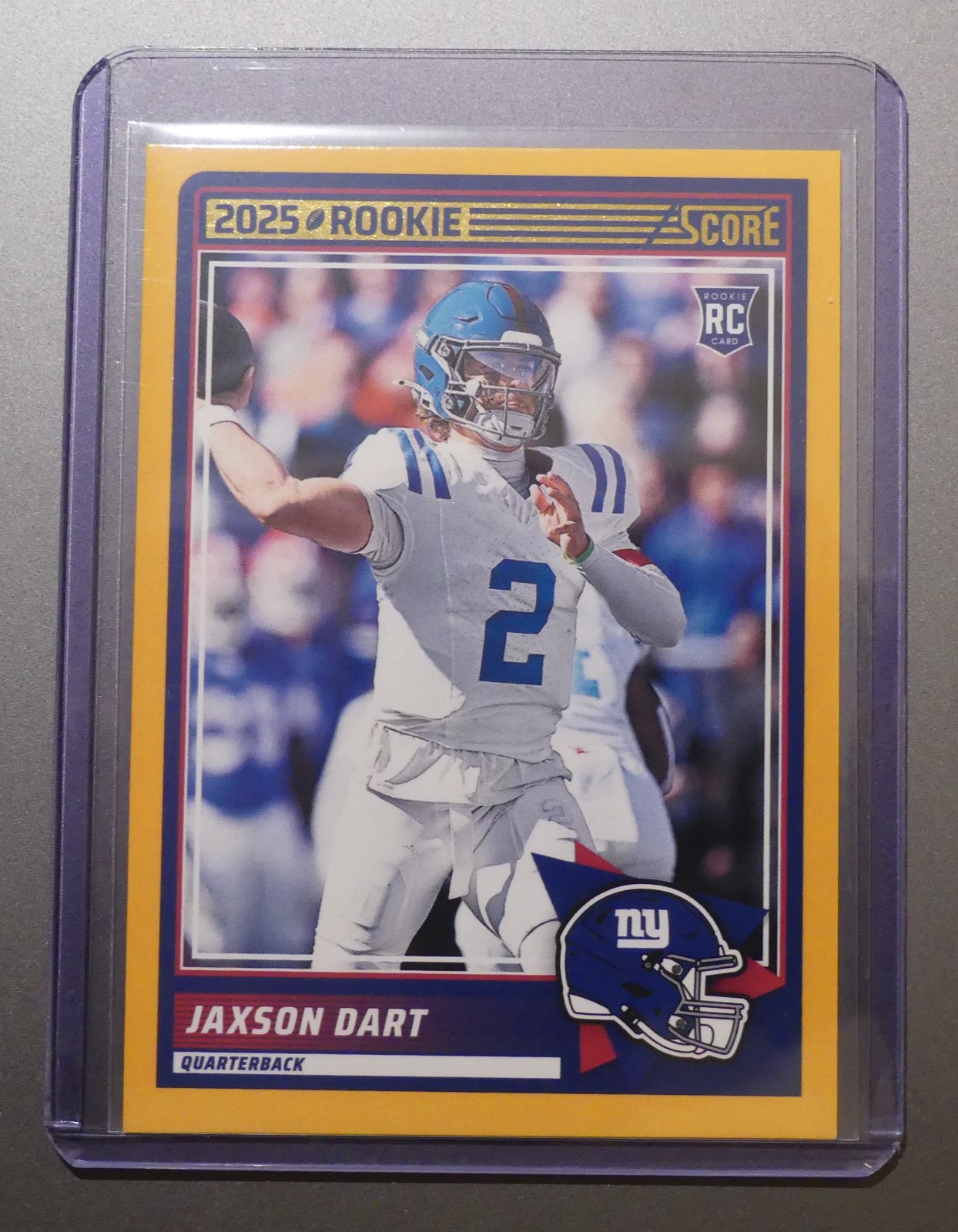 2025 Panini Score - JAXSON DART - NEW YORK GIANTS - GOLD BORDER PARALLEL -CRD#35