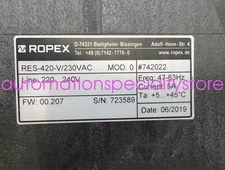 1PCS ROPEX  RES-420-V/230VAC New Heat sealing controller shipping Via DHL/ Fedex