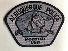 Albuquerque New Mexico Mounted Unit Police Patch ~ RARE Subdued