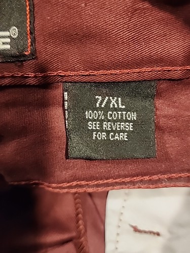 Red Ape Boys Size 7/XL Shorts Burgundy with White Graphics 100% Cotton - Picture 8 of 9