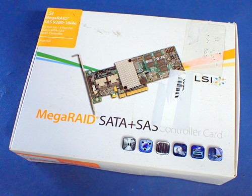 LSI MegaRaid SAS 9280-16I4E 6GB/s SATA+SAS RAID Controller LSI00210 NEW! Sealed! - 第 1/7 張圖片