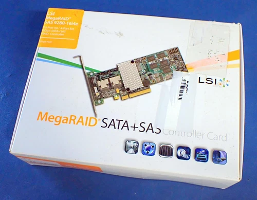 LSI MegaRaid SAS 9280-16I4E 6GB/s SATA+SAS RAID Controller LSI00210 NEW! Sealed!
