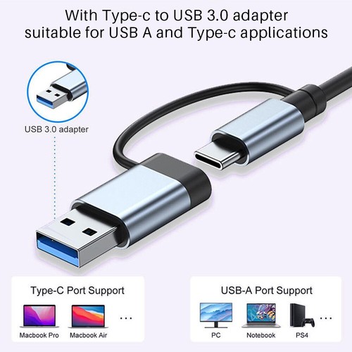 5 in 1 USB Type C Hub USB 3.0 Splitter SD/TF Card Reader for MacBook PC Laptops - Picture 2 of 12