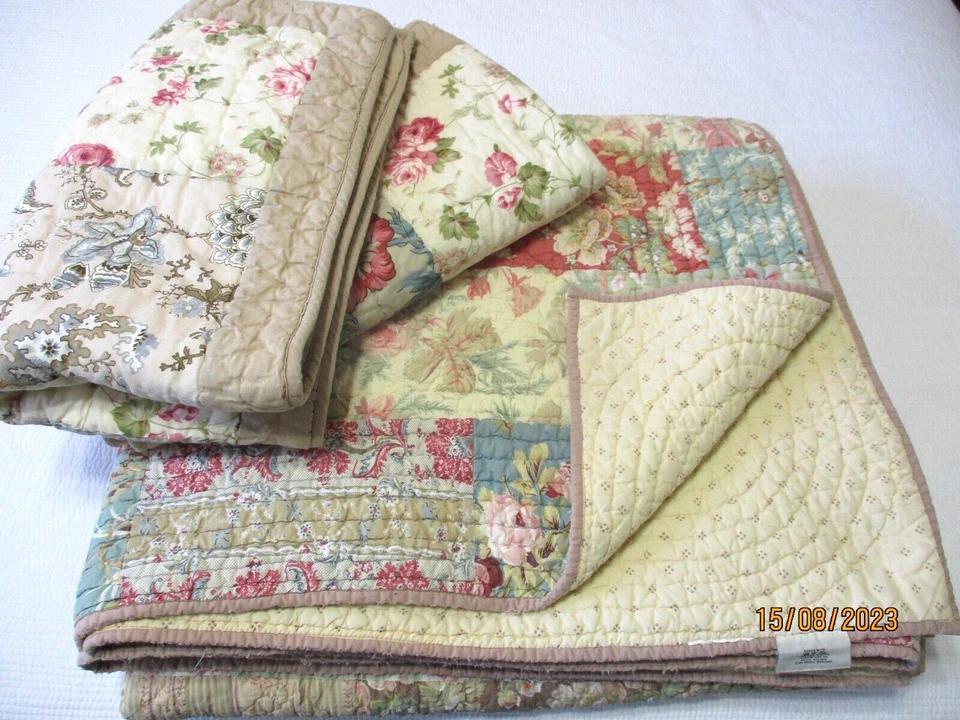 Edredón Noble Excellence Patchwork Country Floral Queen con dos fundas de almohada King Foto 2 de 4