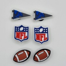 NFL Detroit Lions Football Team For Crocs Shoe Charms Jibbitz - 6 pieces