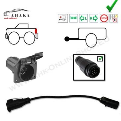 AHK-Adapterkabel für US-Fahrzeuge 7 US auf 13 pol EU für Pontiac Montana I 97-04