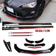 For 17-20 Toyota 86 Front Bumper Lip Splitter Spoiler Side Skirt Bod Kit