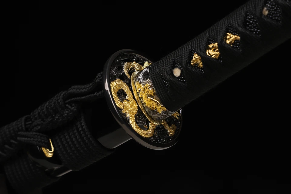 Espada afilada Gold Dragon T10 arcilla de acero templada japonesa samurai Wakizashi Foto 4 de 4