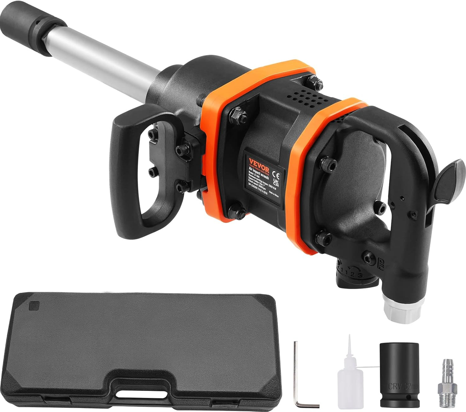 Air Impact Wrench Extended Anvil Pneumatic Impact Gun for Tr