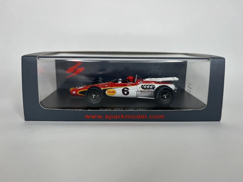 Spark S4257 Eagle MK3 Bobby Unser #6 Indy 1967 1/43 - Immagine 4 di 4