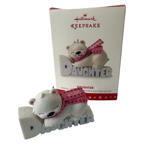 2016 HALLMARK Ornament DAUGHTER hristmas Club Tree Hanging IOB Artist Keepsake - Picture 5 of 13