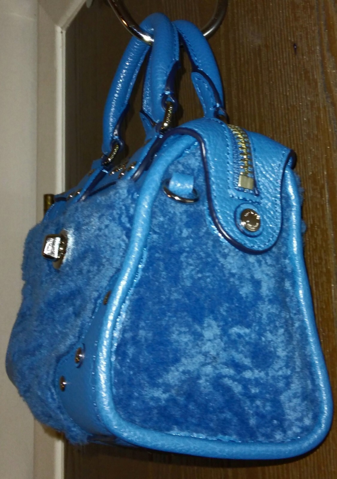 COACH Rhyder 18 Shearling Peacock Leather Silver Mini… Gem