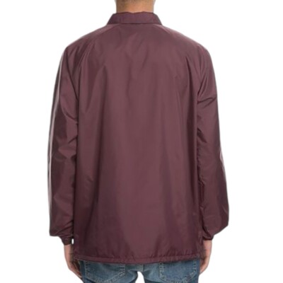 Vans Torrey Lined Coaches Jacket Boys L Large Maroon Snap