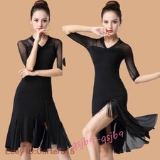 Latin Tango Fringes Salsa Rumba Competition Dress Cha Cha Ballroom Rhythm Dance