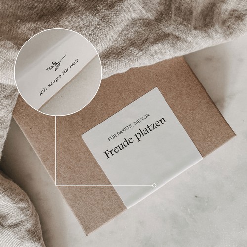 Verschlussetikett Verpackung | Siegel Liebe Paketaufkleber 6x8 cm Weiß NORDEULE - Bild 2 von 9
