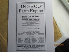  "Ingeco" International Gas Engine Parts Manual 