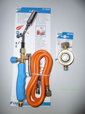 CFH TURBO HANDLÖTGERÄT GT 2000 + 1,5m Schlauch  + Druckregler DR 114 